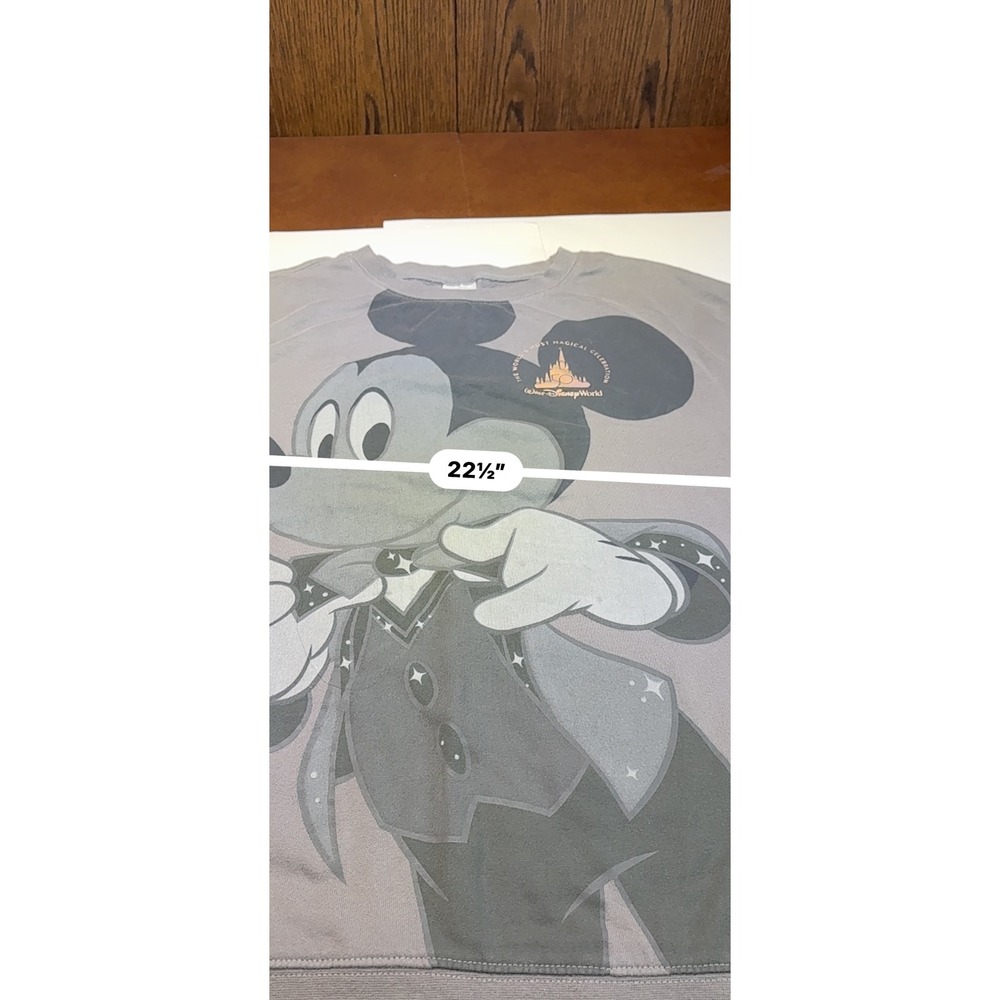 Disney Parks Walt Disney World 50th Anniversary Mickey Mouse Gray T-Shirt XL - Picture 4 of 9